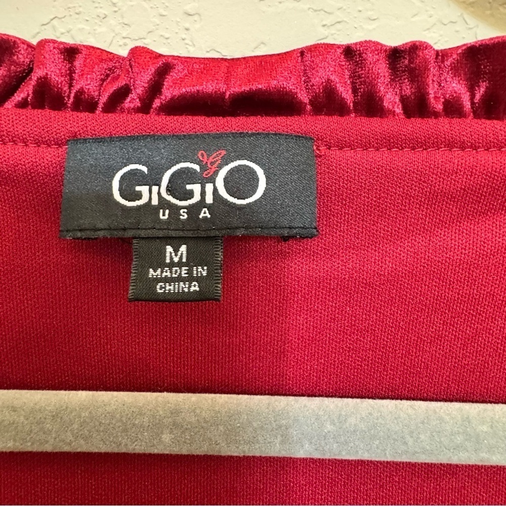 Gigio Elegant Red Dress Size M - Picture 3 of 4